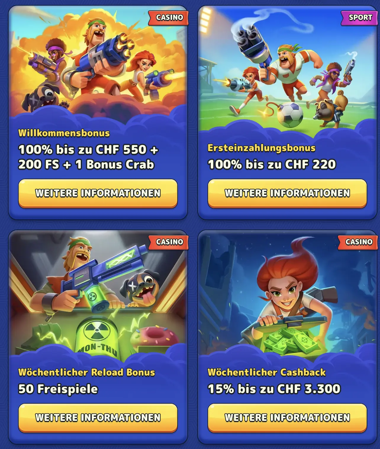 Casino und Sport Aktionen Pistolo